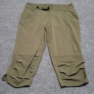 Prana Jasmine Capri Pants Womens 4 Military Green Knickers Belt Gorpcore Hiking